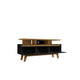 Yonkers 62.99 TV Stand with Solid Wood Legs and 6 Media and Storage Compartments in Black and Cinnamon MHC-233BMC82