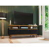 Yonkers 62.99 TV Stand with Solid Wood Legs and 6 Media and Storage Compartments in Black and Cinnamon MHC-233BMC82