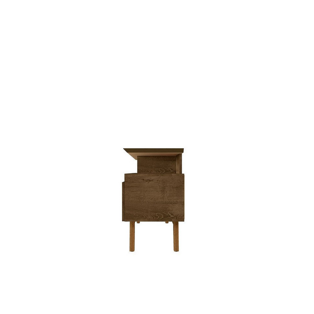 Yonkers 62.99 TV Stand with Solid Wood Legs and 6 Media and Storage Compartments in Rustic Brown MHC-233BMC9