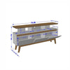 Yonkers 70.86 TV Stand with Solid Wood Legs and 6 Media and Storage Compartments in White MHC-234BMC6