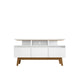 Yonkers 70.86 TV Stand with Solid Wood Legs and 6 Media and Storage Compartments in White MHC-234BMC6