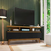 Yonkers 70.86 TV Stand with Solid Wood Legs and 6 Media and Storage Compartments in Black and Cinnamon MHC-234BMC82