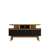 Yonkers 70.86 TV Stand with Solid Wood Legs and 6 Media and Storage Compartments in Black and Cinnamon MHC-234BMC82