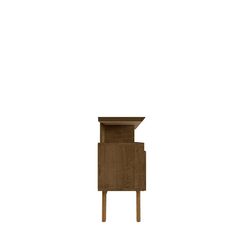 Yonkers 70.86 TV Stand with Solid Wood Legs and 6 Media and Storage Compartments in Rustic Brown MHC-234BMC9