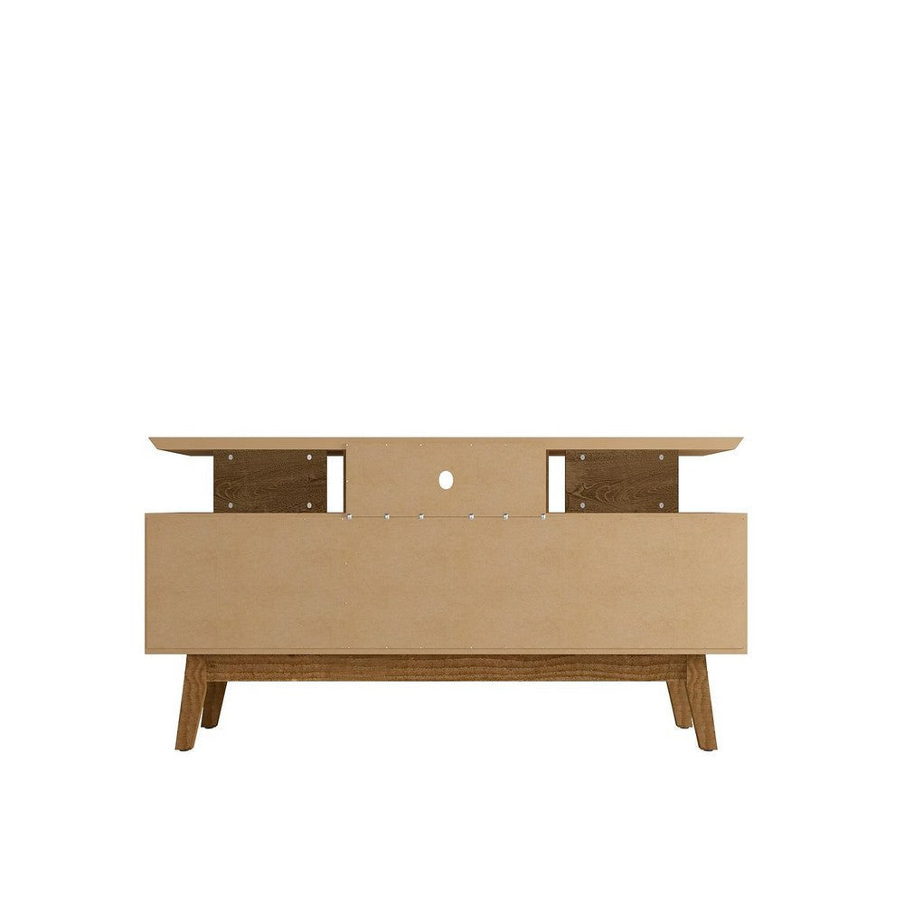 Yonkers 70.86 TV Stand with Solid Wood Legs and 6 Media and Storage Compartments in Rustic Brown MHC-234BMC9