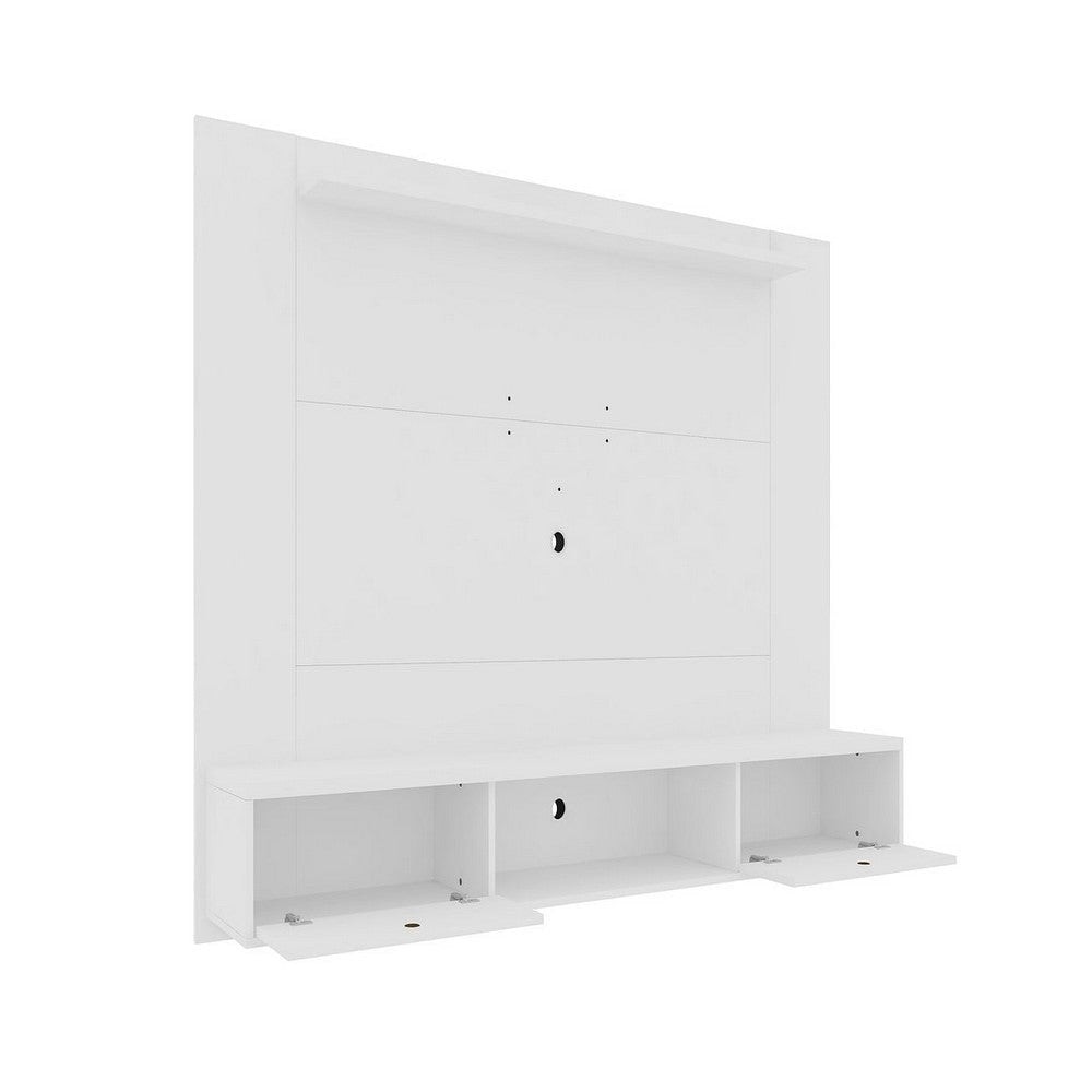 Liberty 70.86 Floating Wall Entertainment Center with Overhead Shelf in White MHC-235BMC6