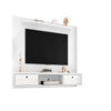 Liberty 70.86 Floating Wall Entertainment Center with Overhead Shelf in White MHC-235BMC6