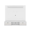 Liberty 70.86 Floating Wall Entertainment Center with Overhead Shelf in White
