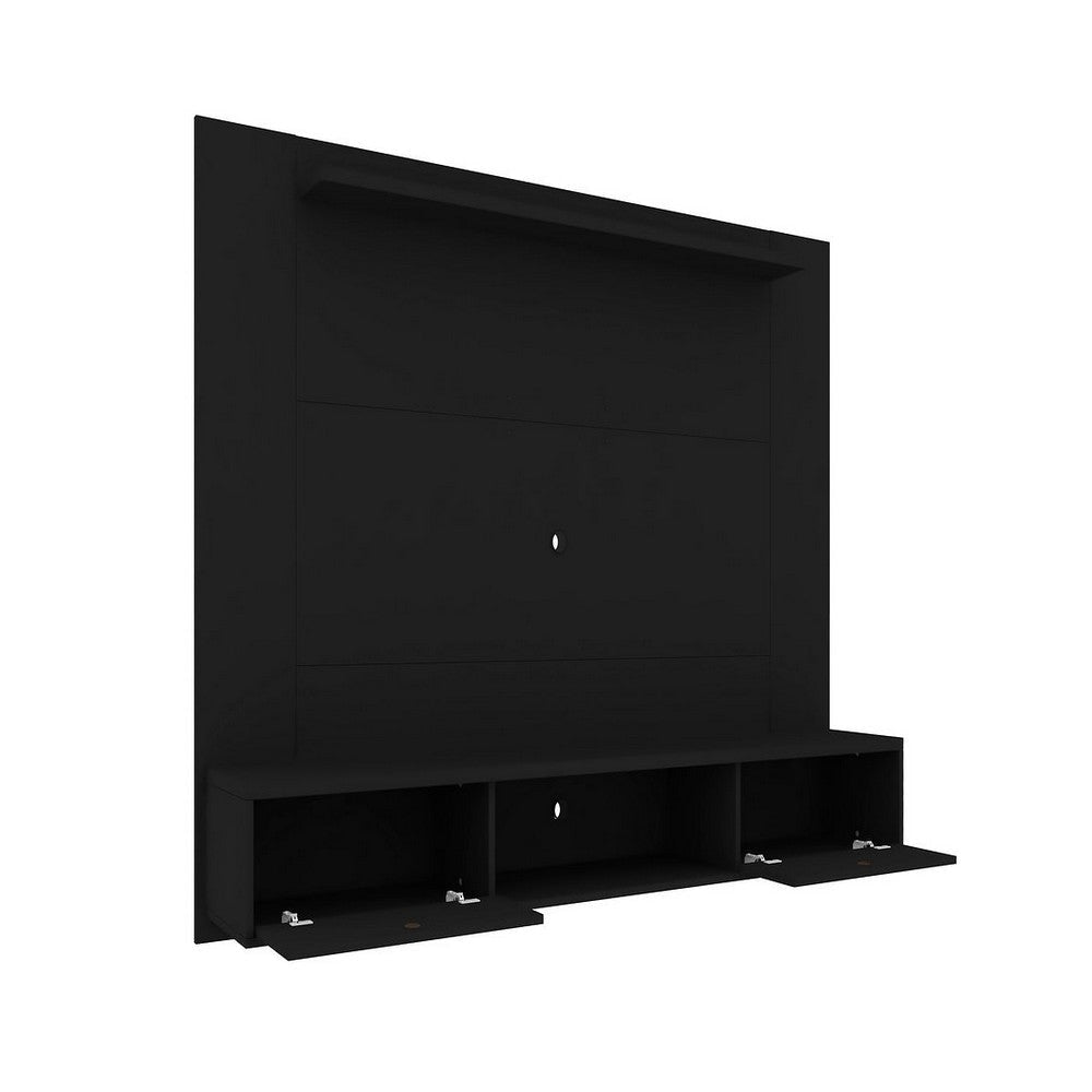 Liberty 70.86 Floating Wall Entertainment Center with Overhead Shelf in Black MHC-235BMC8