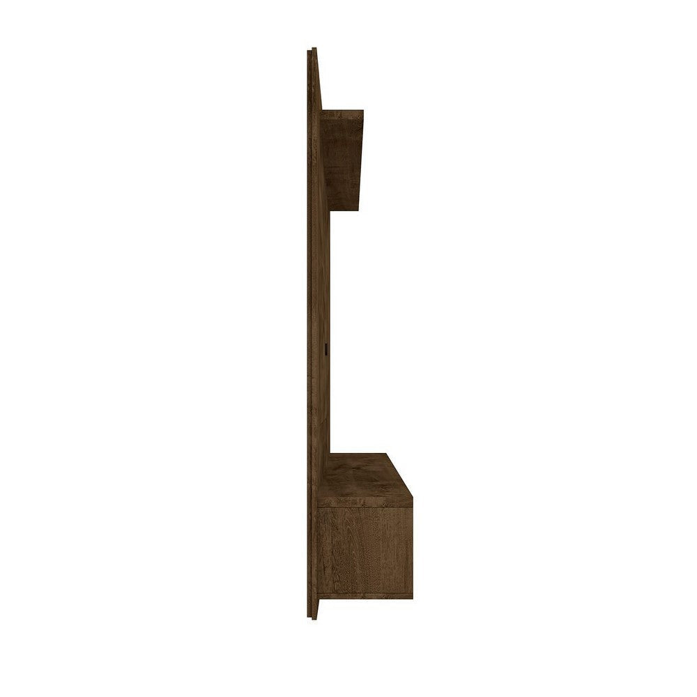 Liberty 70.86 Floating Wall Entertainment Center with Overhead Shelf in Rustic Brown MHC-235BMC9