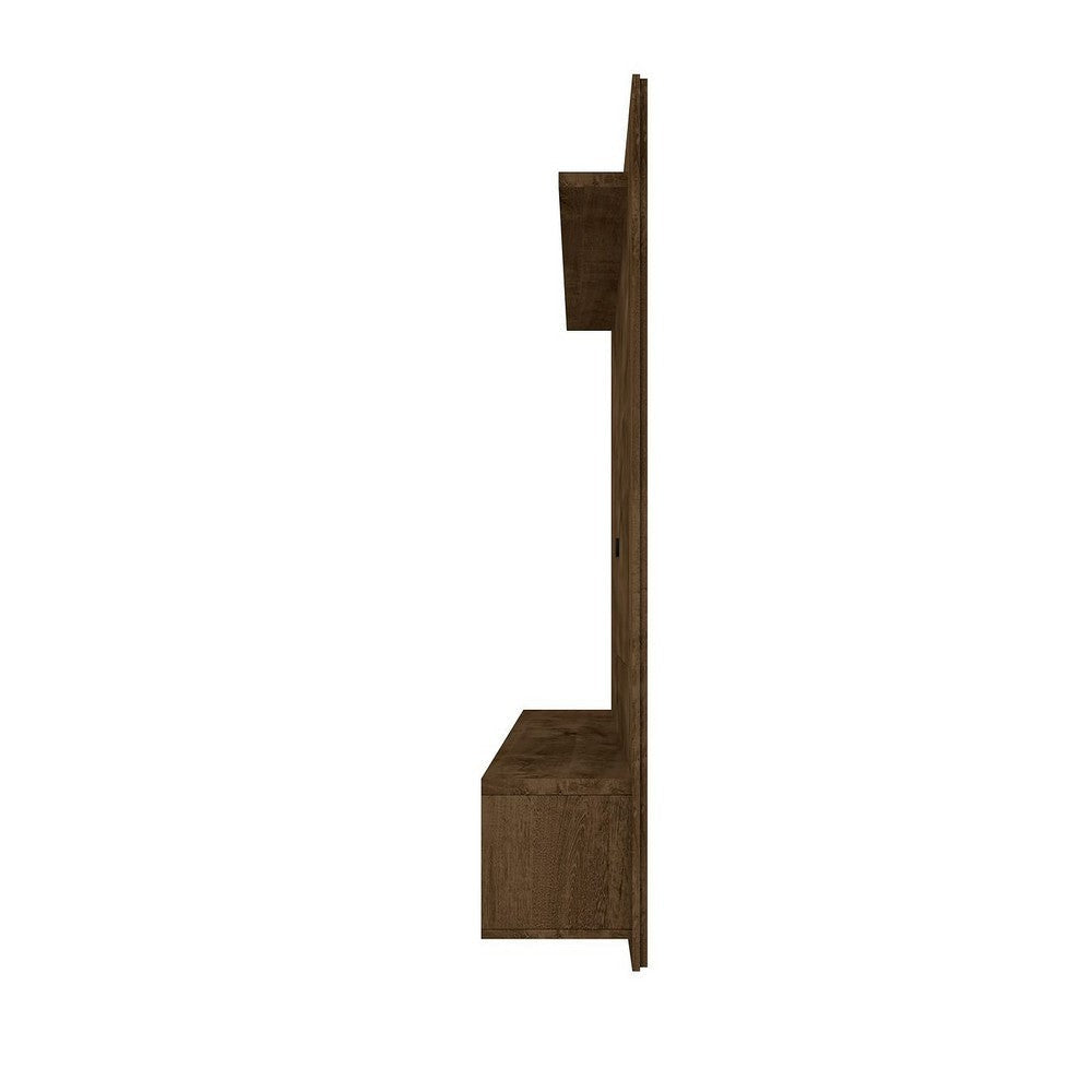 Liberty 70.86 Floating Wall Entertainment Center with Overhead Shelf in Rustic Brown MHC-235BMC9