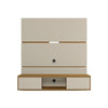Vernon 62.99 Floating Wall Entertainment Center in Off White and Cinnamon