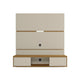 Vernon 62.99 Floating Wall Entertainment Center in Off White and Cinnamon