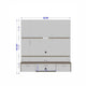 Vernon 62.99 Floating Wall Entertainment Center in Off White and Cinnamon MHC-236BMC12