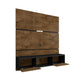 Vernon 62.99 Floating Wall Entertainment Center in Rustic Brown and Black MHC-236BMC98