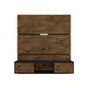 Vernon 62.99 Floating Wall Entertainment Center in Rustic Brown and Black