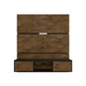 Vernon 62.99 Floating Wall Entertainment Center in Rustic Brown and Black