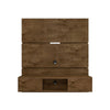 Vernon 62.99 Floating Wall Entertainment Center in Rustic Brown