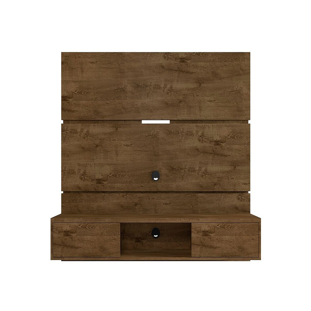 Vernon 62.99 Floating Wall Entertainment Center in Rustic Brown