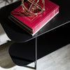 Celine 70.86 Side Table Console with Steel Legs in Black MHC-255551
