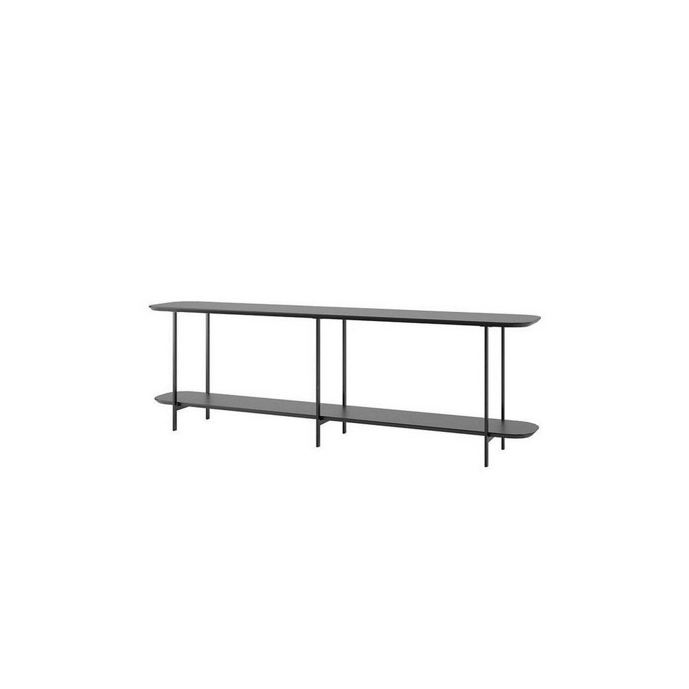 Celine 70.86 Side Table Console with Steel Legs in Black MHC-255551