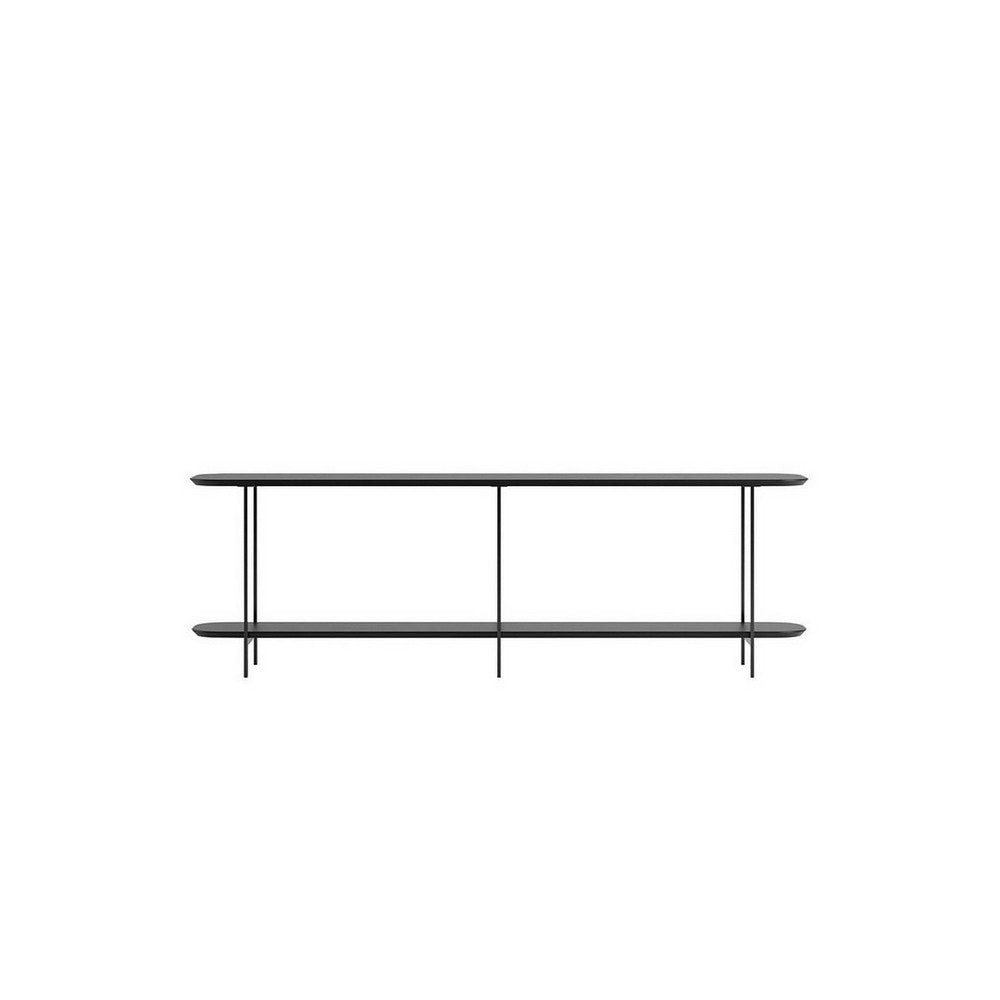 Celine 70.86 Side Table Console with Steel Legs in Black