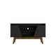 Mid-Century Modern Marcus 53.14 TV Stand with Solid Wood Legs in  Matte Black