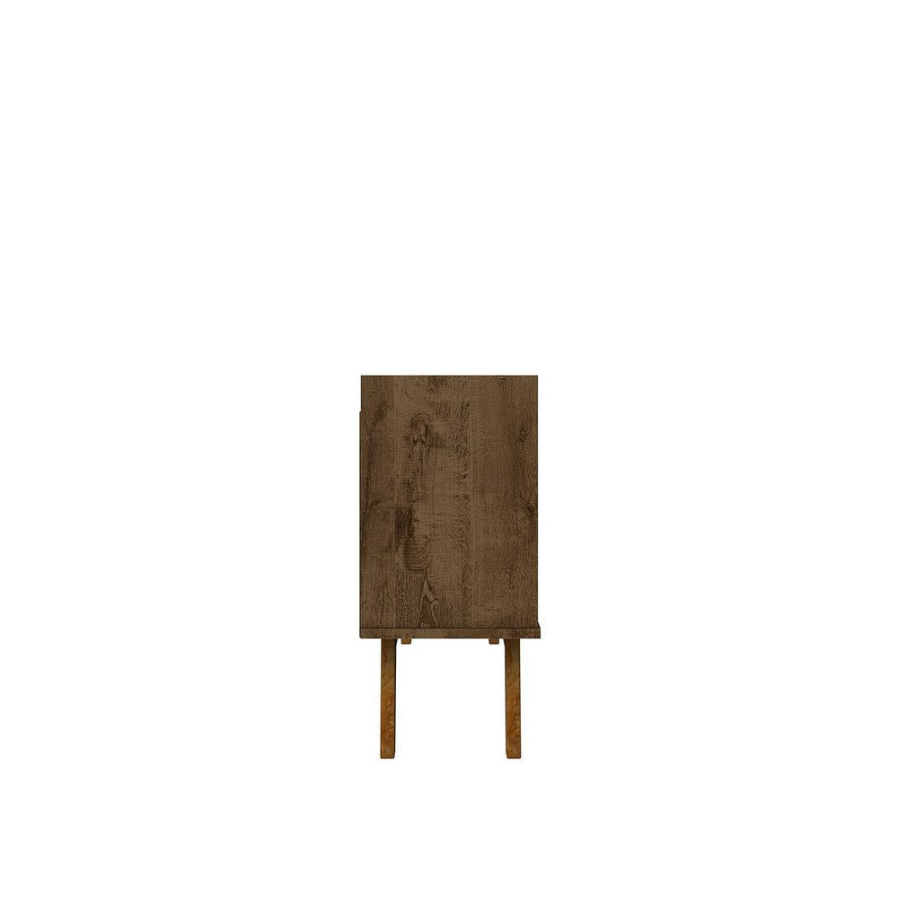 Mid-Century Modern Marcus 53.14 TV Stand with Solid Wood Legs in Rustic Brown MHC-259BMC9