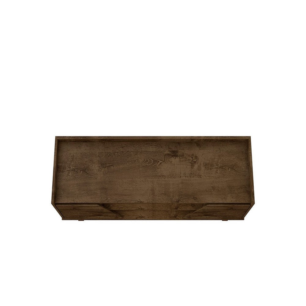 Mid-Century Modern Marcus 53.14 TV Stand with Solid Wood Legs in Rustic Brown MHC-259BMC9