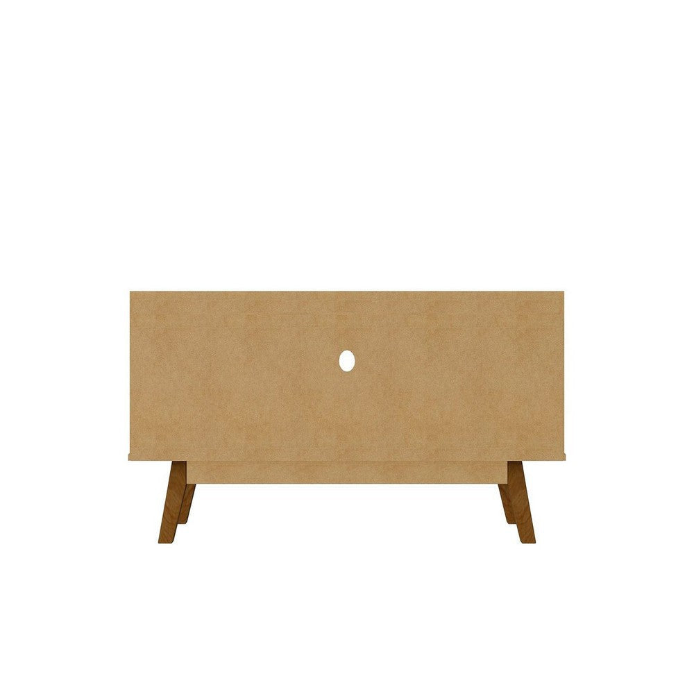 Mid-Century Modern Marcus 53.14 TV Stand with Solid Wood Legs in Rustic Brown MHC-259BMC9