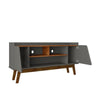 Mid-Century Modern Marcus 62.99 TV Stand with Solid Wood Legs in Grey and Nature MHC-260BMC50