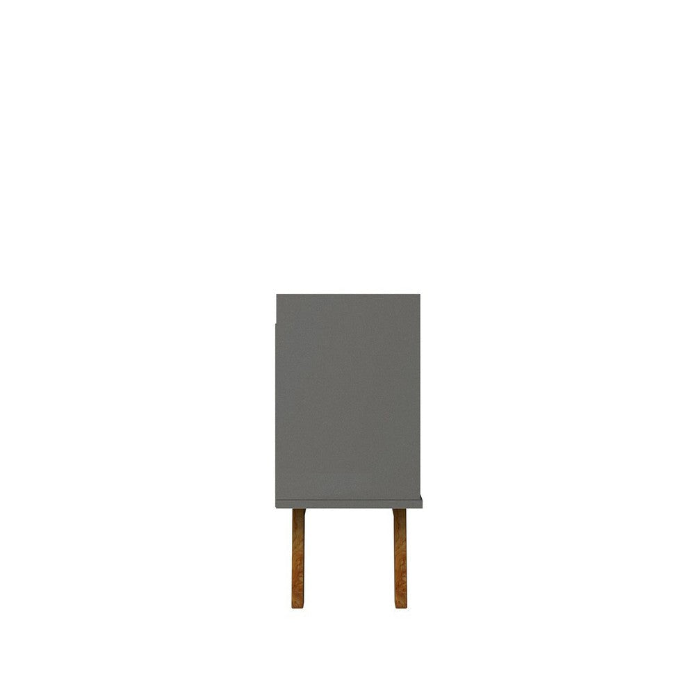 Mid-Century Modern Marcus 62.99 TV Stand with Solid Wood Legs in Grey and Nature MHC-260BMC50