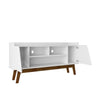 Mid-Century Modern Marcus 62.99 TV Stand with Solid Wood Legs in White MHC-260BMC6