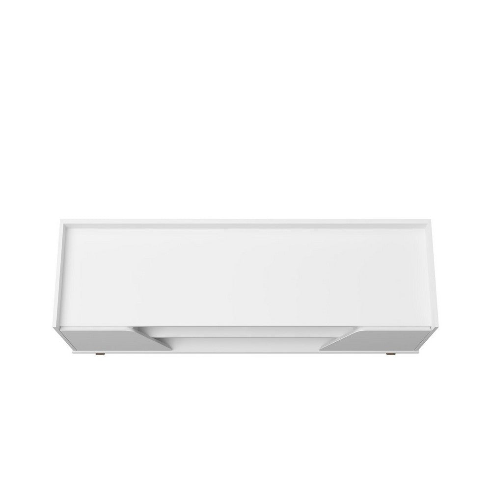 Mid-Century Modern Marcus 62.99 TV Stand with Solid Wood Legs in White MHC-260BMC6
