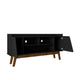 Mid-Century Modern Marcus 62.99 TV Stand with Solid Wood Legs in Matte Black MHC-260BMC8