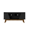 Mid-Century Modern Marcus 62.99 TV Stand with Solid Wood Legs in  Matte Black