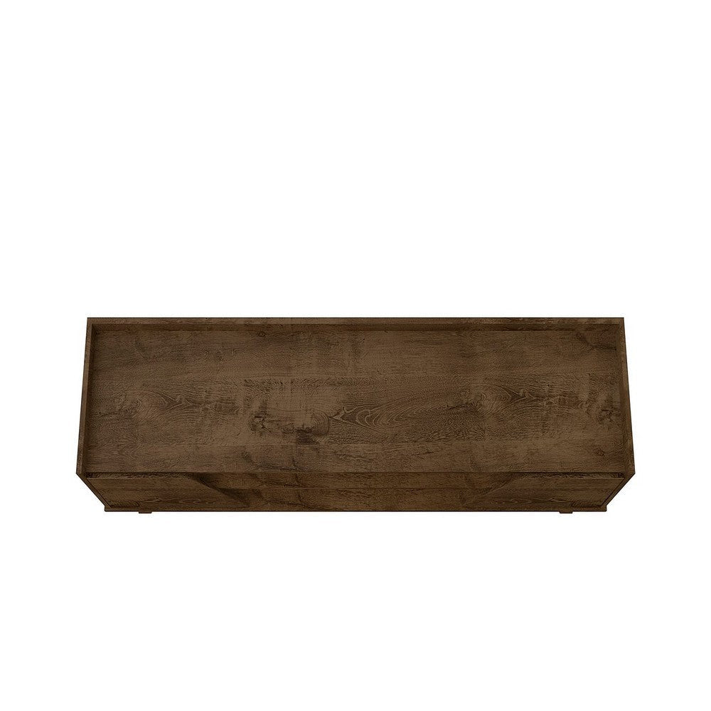 Mid-Century Modern Marcus 62.99 TV Stand with Solid Wood Legs in Rustic Brown MHC-260BMC9