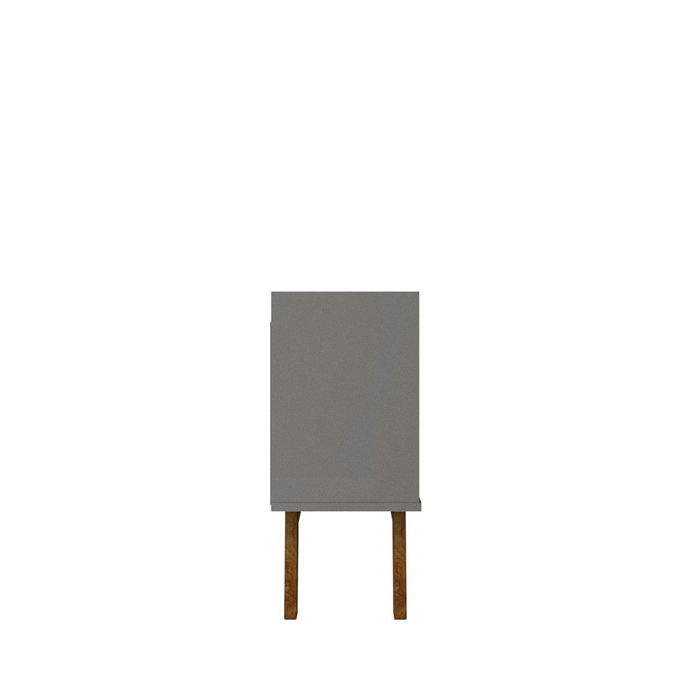 Mid-Century Modern Marcus 70.86 TV Stand with Solid Wood Legs in Grey and Nature MHC-261BMC50