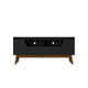 Mid-Century Modern Marcus 70.86 TV Stand with Solid Wood Legs in  Matte Black
