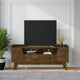 Mid-Century Modern Marcus 70.86 TV Stand with Solid Wood Legs in  Rustic Brown