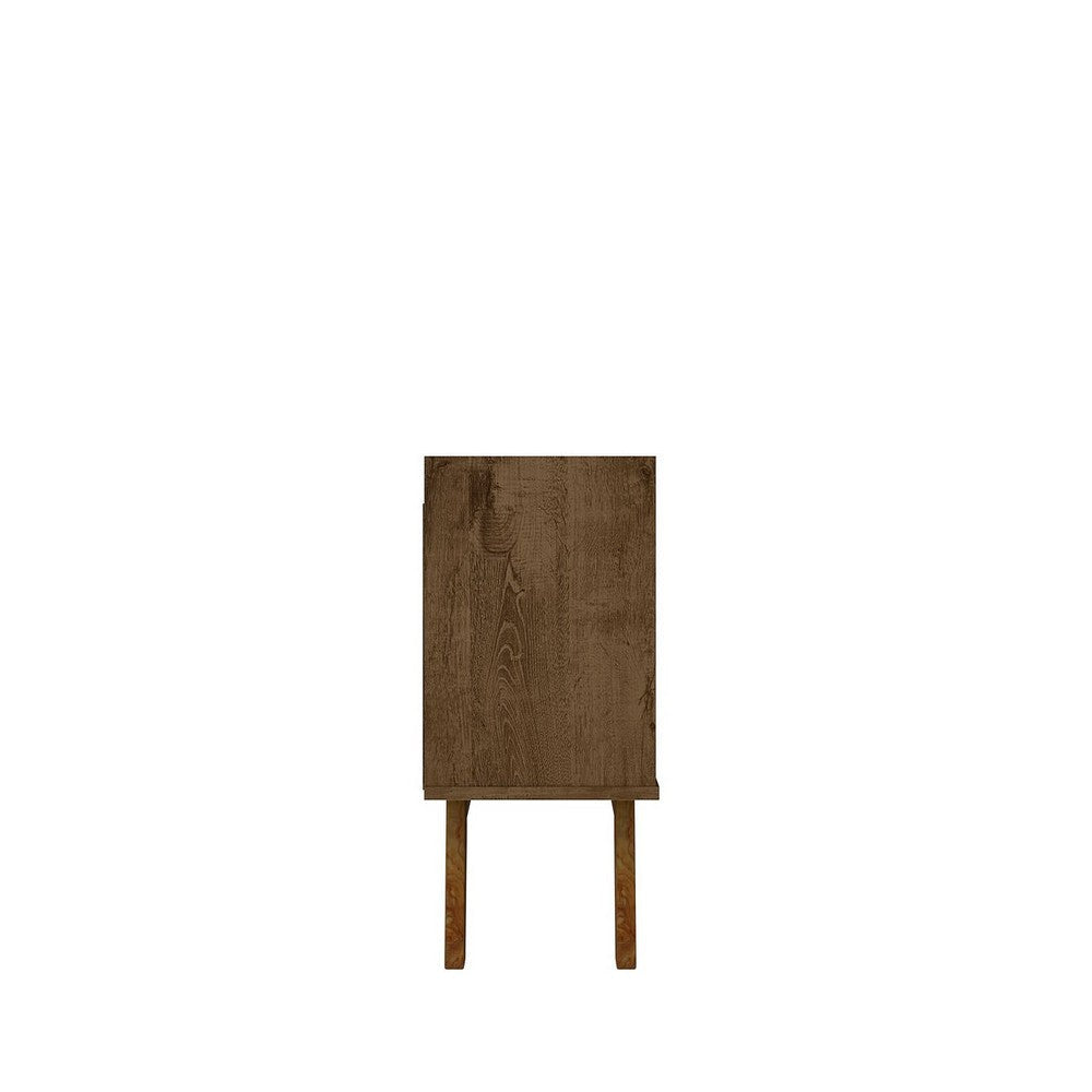 Mid-Century Modern Marcus 70.86 TV Stand with Solid Wood Legs in Rustic Brown MHC-261BMC9