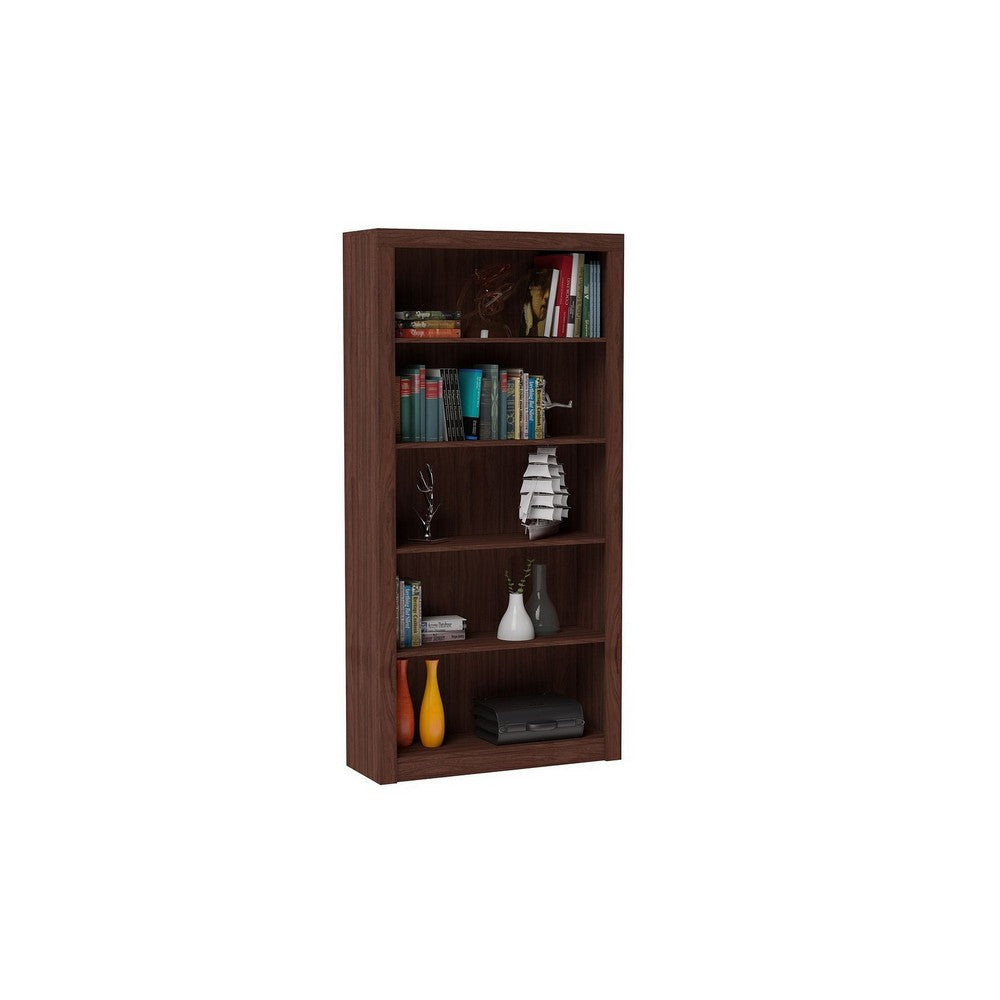 Olinda Bookcase 1.0 with 5 shelves in Nut Brown MHC-27AMC164