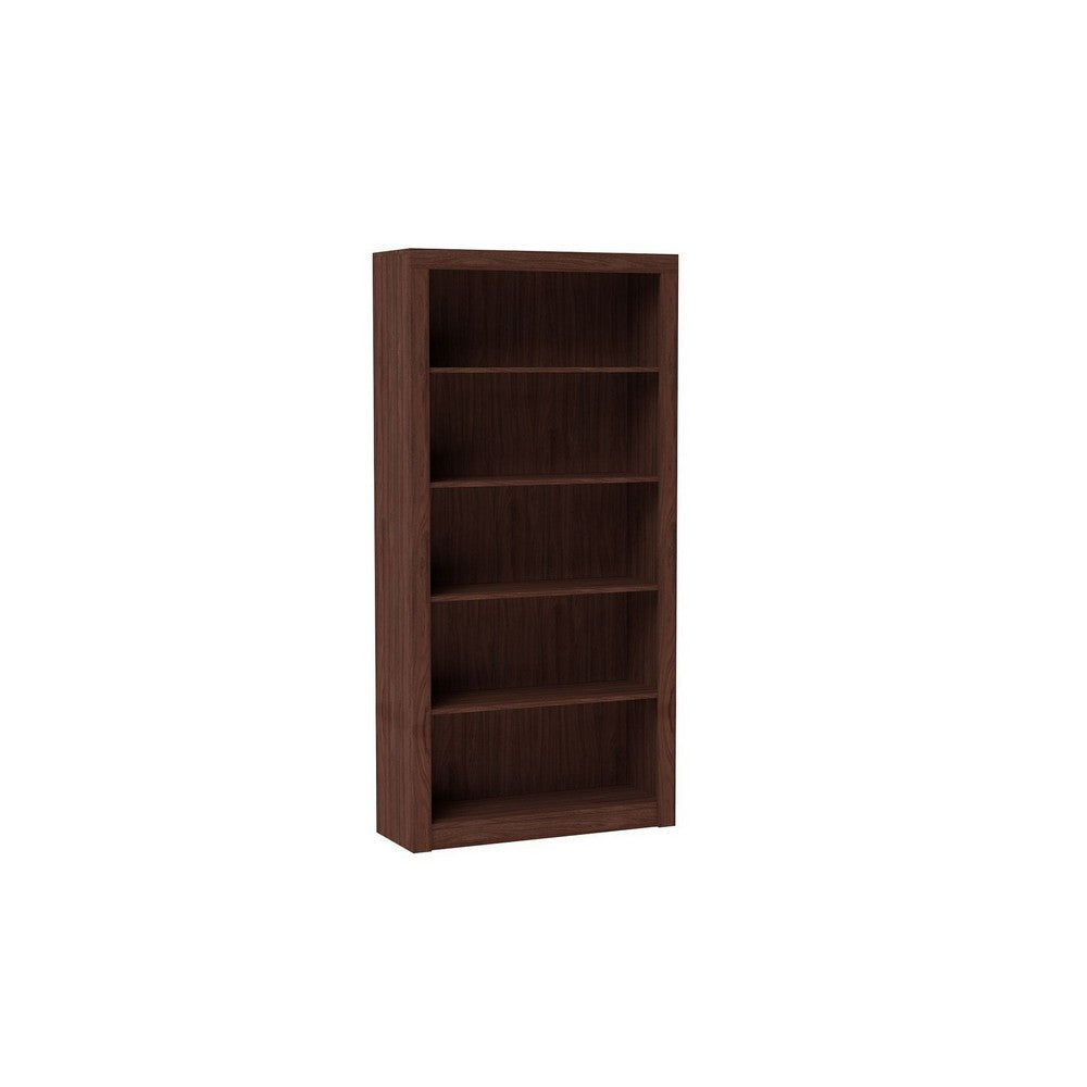 Olinda Bookcase 1.0 with 5 shelves in Nut Brown