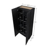 Hopkins Modern Freestanding Storage Closet with 7 Shelves in Black MHC-2GLF-BK