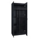 Hopkins Modern Freestanding Storage Closet with 7 Shelves in Black MHC-2GLF-BK