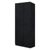 Hopkins Modern Freestanding Storage Closet with 7 Shelves in Black MHC-2GLF-BK