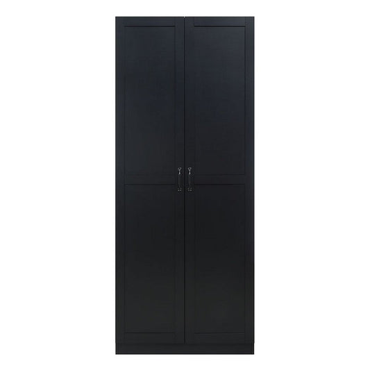 Hopkins Modern Freestanding Storage Closet with 7 Shelves in Black