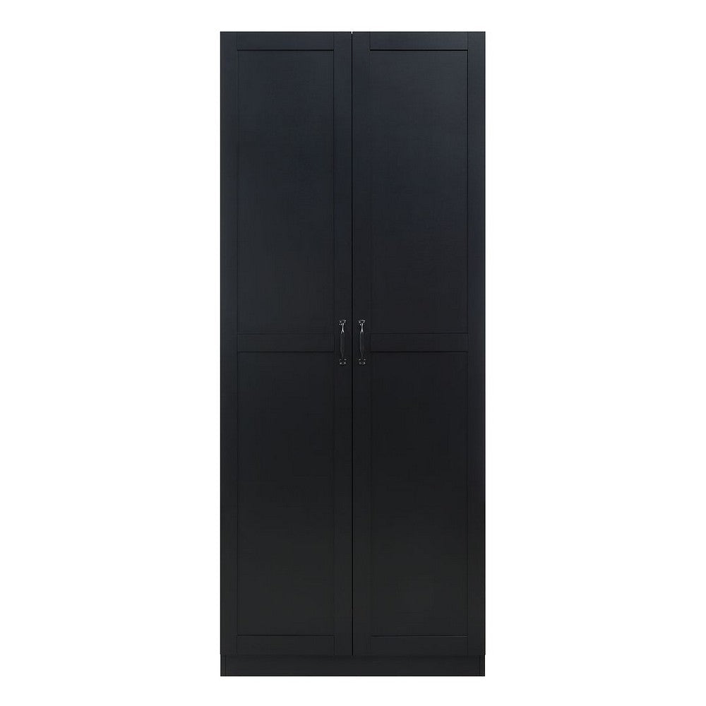 Hopkins Modern Freestanding Storage Closet with 7 Shelves in Black