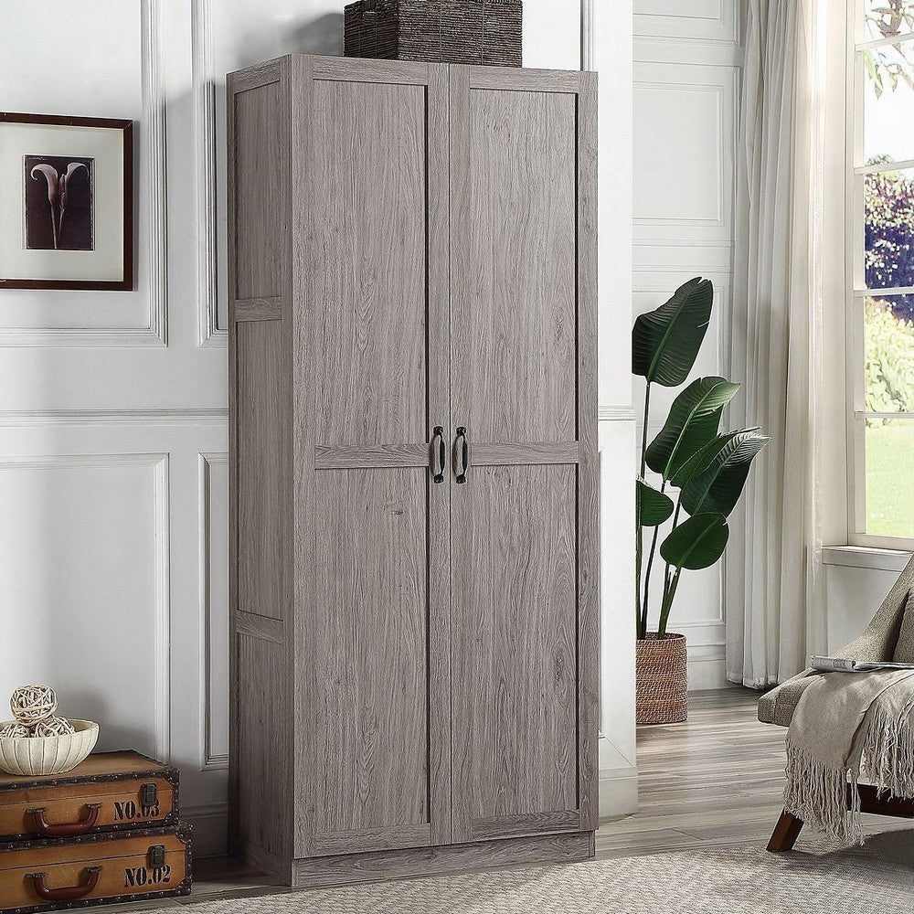 Hopkins Modern Freestanding Storage Closet with 7 Shelves in Grey MHC-2GLF-GY