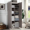 Hopkins Modern Freestanding Storage Closet with 7 Shelves in Grey MHC-2GLF-GY